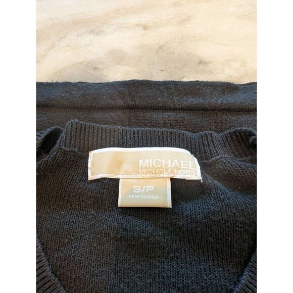 Michael Kors Dress Women's Small Black Short Sleeve Knee Length Cotton Blend - Picture 4 of 8